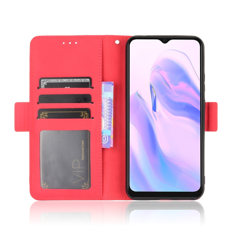 For Blackview A70 (2021) Skin Feel Calf Pattern Horizontal Flip Leather Case with Holder & Card Slots & Photo Frame(Red) - More Brand by PMC Jewellery | Online Shopping South Africa | PMC Jewellery