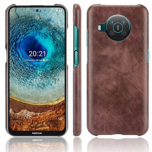 For Nokia X10 / X20 Shockproof Litchi Texture PC + PU Case(Brown) - Nokia Cases by PMC Jewellery | Online Shopping South Africa | PMC Jewellery | Buy Now Pay Later Mobicred