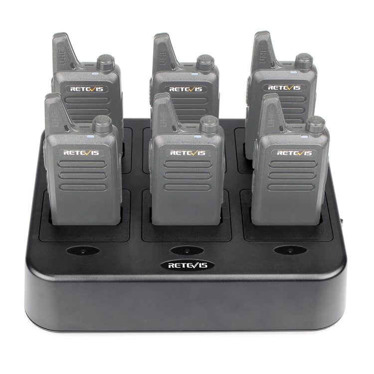 RETEVIS RTC22 Multi-function Six-Way Walkie Talkie Charger for Retevis RT22, EU Plug - Batteries & Chargers by RETEVIS | Online Shopping South Africa | PMC Jewellery | Buy Now Pay Later Mobicred