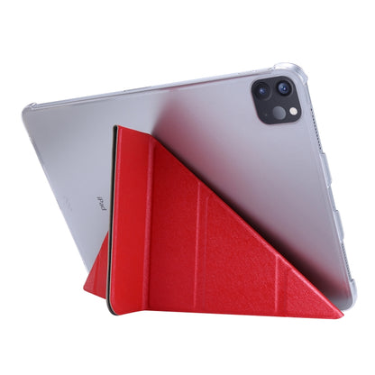 For iPad Air 13 2024 / iPad Pro 12.9 2022 / 2021 Silk Texture Horizontal Deformation Flip Leather Tablet Case with Holder(Red) - iPad Pro 12.9 (2022/2021) Cases by PMC Jewellery | Online Shopping South Africa | PMC Jewellery | Buy Now Pay Later Mobicred