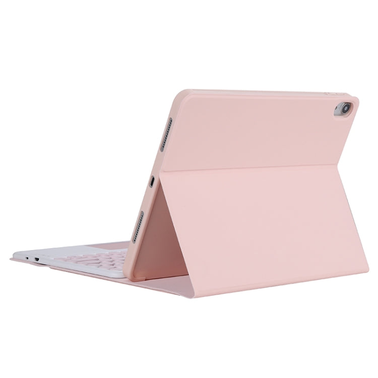 YT11B-A 2021 Detachable Candy Color Skin Texture Round Keycap Bluetooth Keyboard Leather Tablet Case with Touch Control & Pen Slot & Stand For iPad Pro 11 (2021)(Pink) - For iPad Pro by PMC Jewellery | Online Shopping South Africa | PMC Jewellery