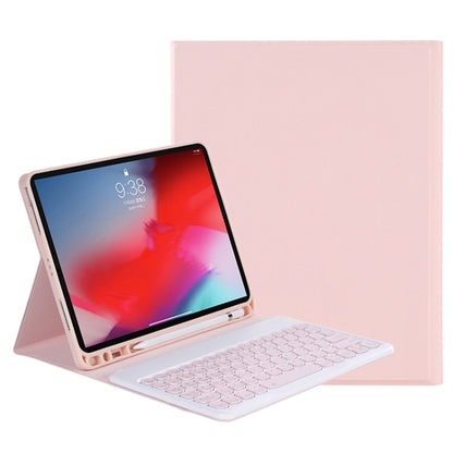 Y-C11B 2021 Detachable Candy Color Skin Texture Round Keycap Bluetooth Keyboard Leather Tablet Case with Pen Slot & Stand For iPad Pro 11 (2021)(Pink) - For iPad Pro by PMC Jewellery | Online Shopping South Africa | PMC Jewellery