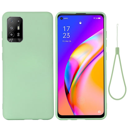 For OPPO F19 Pro+ 5G / A94 5G / Reno5 Z Pure Color Liquid Silicone Shockproof Full Coverage Case(Green) - OPPO Cases by PMC Jewellery | Online Shopping South Africa | PMC Jewellery | Buy Now Pay Later Mobicred