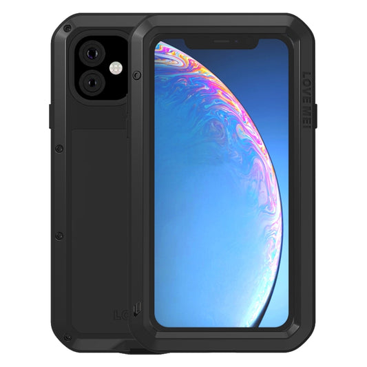 For iPhone 11 LOVE MEI Metal Shockproof Waterproof Dustproof Protective Case(Black) - iPhone 11 Cases by LOVE MEI | Online Shopping South Africa | PMC Jewellery