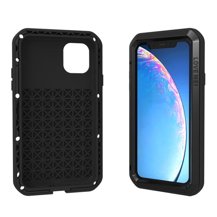 For iPhone 11 LOVE MEI Metal Shockproof Waterproof Dustproof Protective Case(Black) - iPhone 11 Cases by LOVE MEI | Online Shopping South Africa | PMC Jewellery