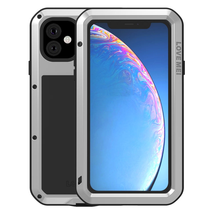 For iPhone 11 LOVE MEI Metal Shockproof Waterproof Dustproof Protective Case(Silver) - iPhone 11 Cases by LOVE MEI | Online Shopping South Africa | PMC Jewellery