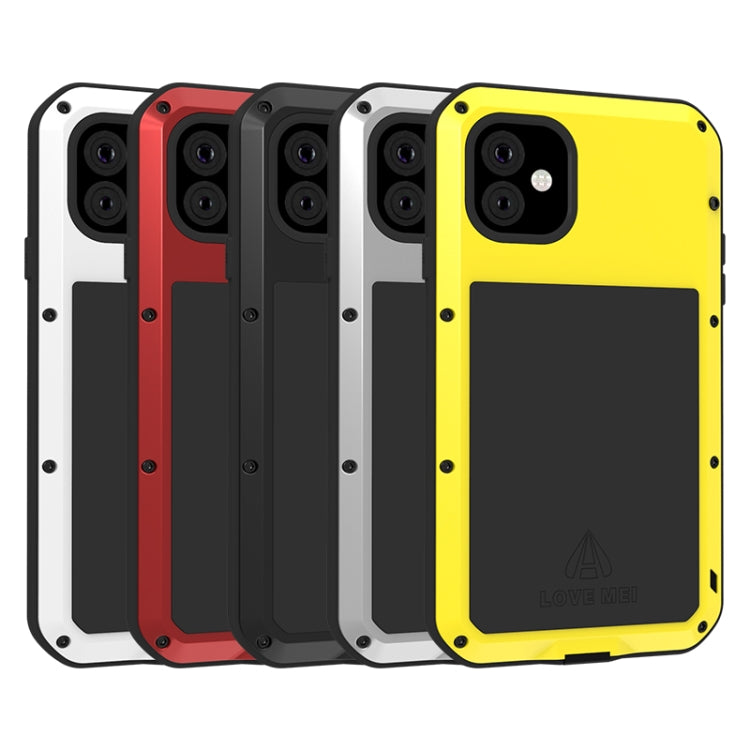 For iPhone 11 LOVE MEI Metal Shockproof Waterproof Dustproof Protective Case(Red) - iPhone 11 Cases by LOVE MEI | Online Shopping South Africa | PMC TechLife | Buy Now Pay Later Mobicred