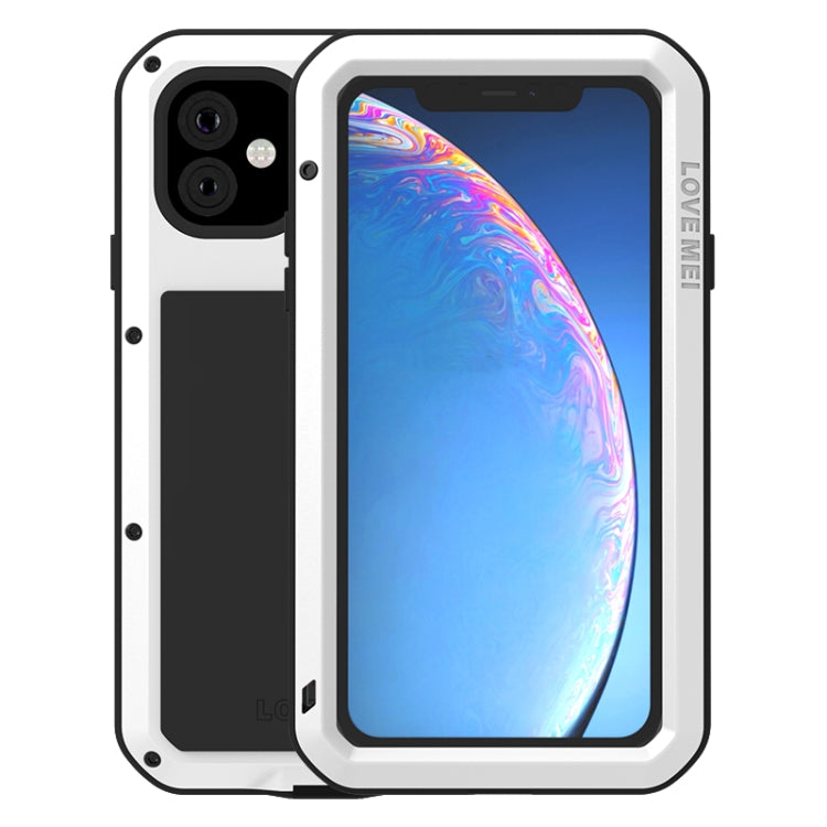 For iPhone 11 LOVE MEI Metal Shockproof Waterproof Dustproof Protective Case(White) - iPhone 11 Cases by LOVE MEI | Online Shopping South Africa | PMC Jewellery