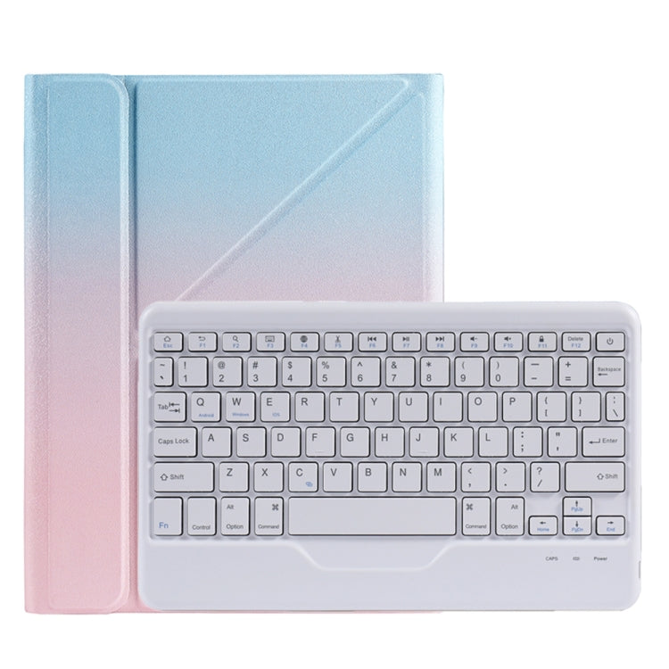 B07 Splittable Bluetooth Keyboard Leather Tablet Case with Triangle Holder & Pen Slot For iPad 9.7 2018 & 2017 / Pro 9.7 / Air 2(Gradient Blue Pink) - Universal by PMC Jewellery | Online Shopping South Africa | PMC Jewellery