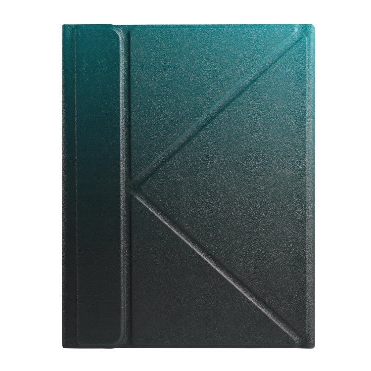 B09 Splittable Bluetooth Keyboard Leather Tablet Case with Triangle Holder & Pen Slot For iPad 10.2 2020 & 2019 / Pro 10.5 inch / Air 3 10.5 inch(Gradient Dark Green) - Universal by PMC Jewellery | Online Shopping South Africa | PMC Jewellery