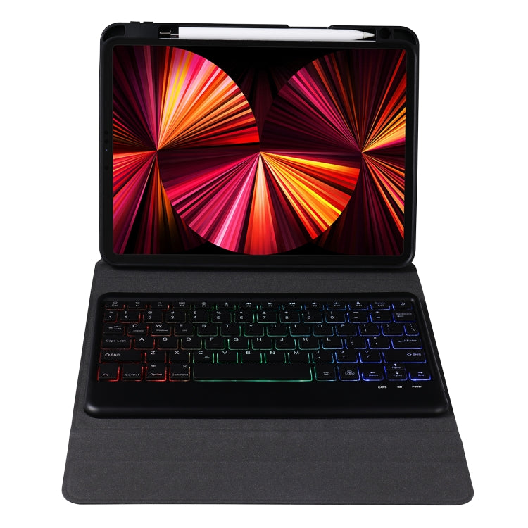 B07S Splittable Backlight Bluetooth Keyboard Leather Tablet Case with Triangle Holder & Pen Slot For iPad 9.7 2018 & 2017 / Pro 9.7 / Air 2(Black Diamond Pattern) - Universal by PMC TechLife | Online Shopping South Africa | PMC TechLife