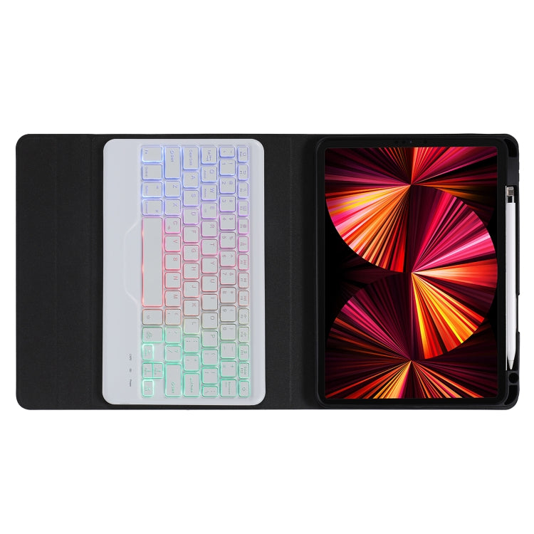 B09S Splittable Backlight Bluetooth Keyboard Leather Tablet Case with Triangle Holder & Pen Slot For iPad 10.2 2020 & 2019 / Pro 10.5 inch / Air 3 10.5 inch(Gradient Purple) - Universal by PMC Jewellery | Online Shopping South Africa | PMC Jewellery