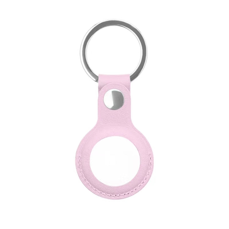 Mutural PU Leather Protective Case with Key Ring for AirTag(Pink) - Other by Mutural | Online Shopping South Africa | PMc TechLife | Buy Now Pay Later Mobicred
