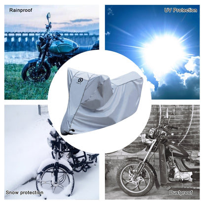 WUPP CS-1410B2 Motorcycle Thickened Oxford Cloth All-inclusive Waterproof Sun-proof Protective Cover, Size:M(Silver) - Protective Gear by WUPP | Online Shopping South Africa | PMC Jewellery | Buy Now Pay Later Mobicred