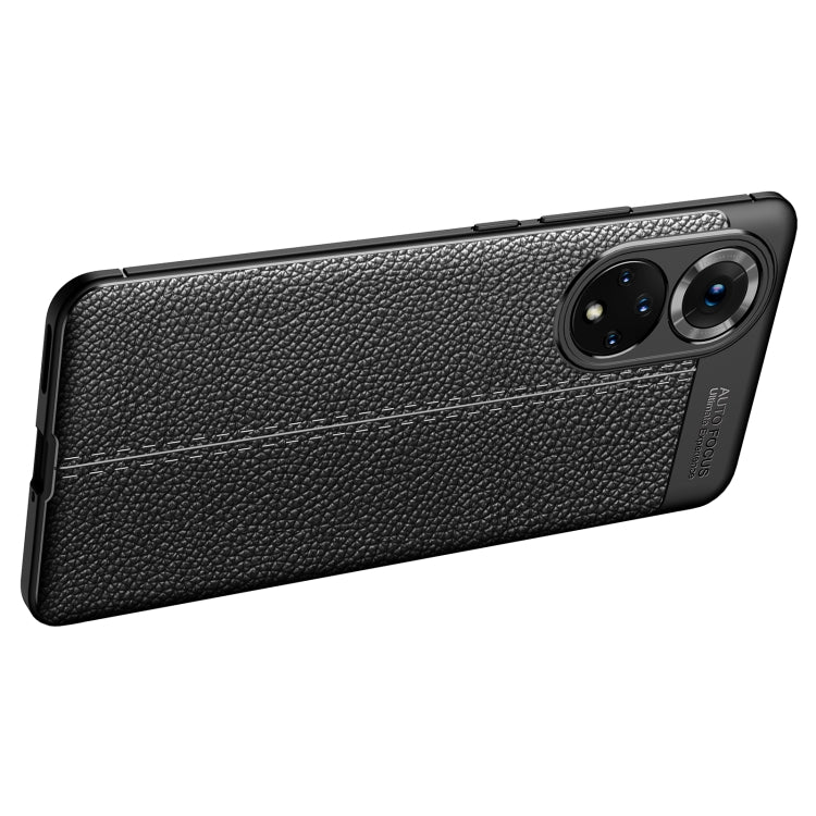 For Honor 50 Litchi Texture TPU Shockproof Case(Navy Blue) - Honor Cases by PMC Jewellery | Online Shopping South Africa | PMC Jewellery