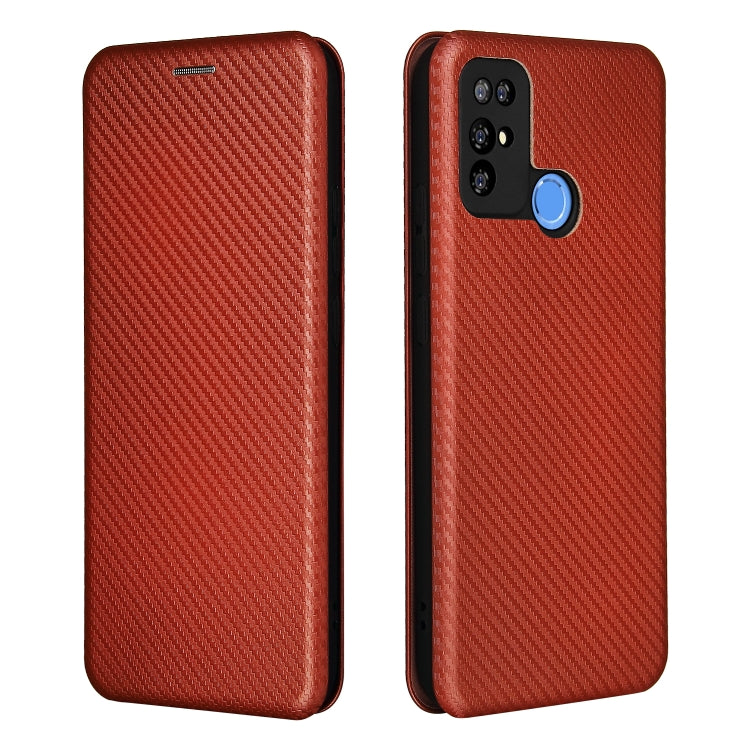 For Doogee X96 Pro Carbon Fiber Texture Horizontal Flip TPU + PC + PU Leather Case with Card Slot(Brown) - More Brand by PMC Jewellery | Online Shopping South Africa | PMC Jewellery | Buy Now Pay Later Mobicred