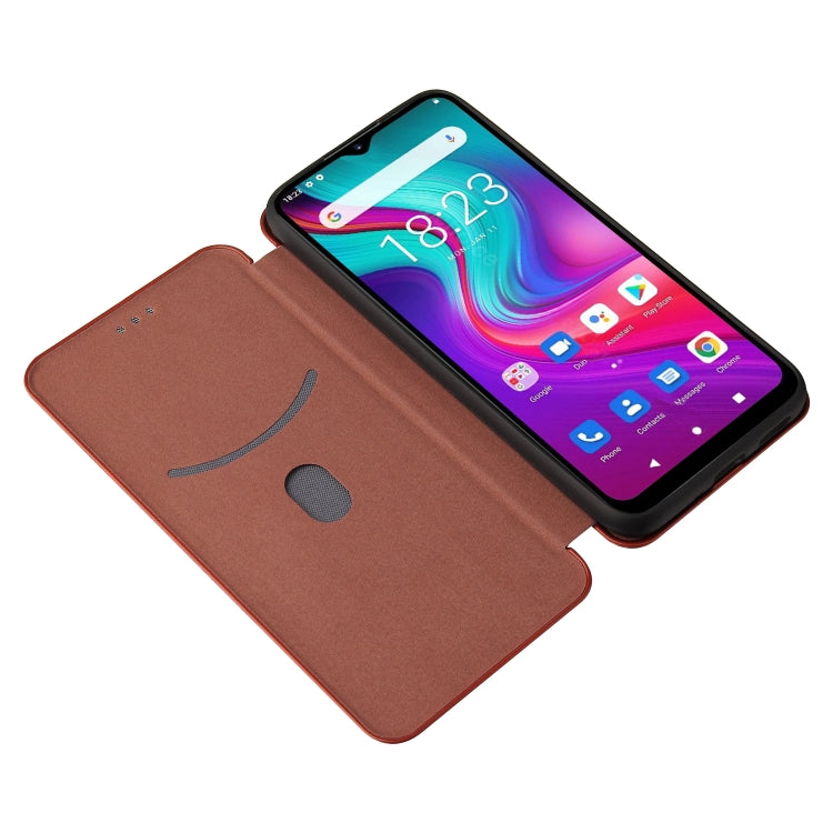 For Doogee X96 Pro Carbon Fiber Texture Horizontal Flip TPU + PC + PU Leather Case with Card Slot(Brown) - More Brand by PMC Jewellery | Online Shopping South Africa | PMC Jewellery | Buy Now Pay Later Mobicred