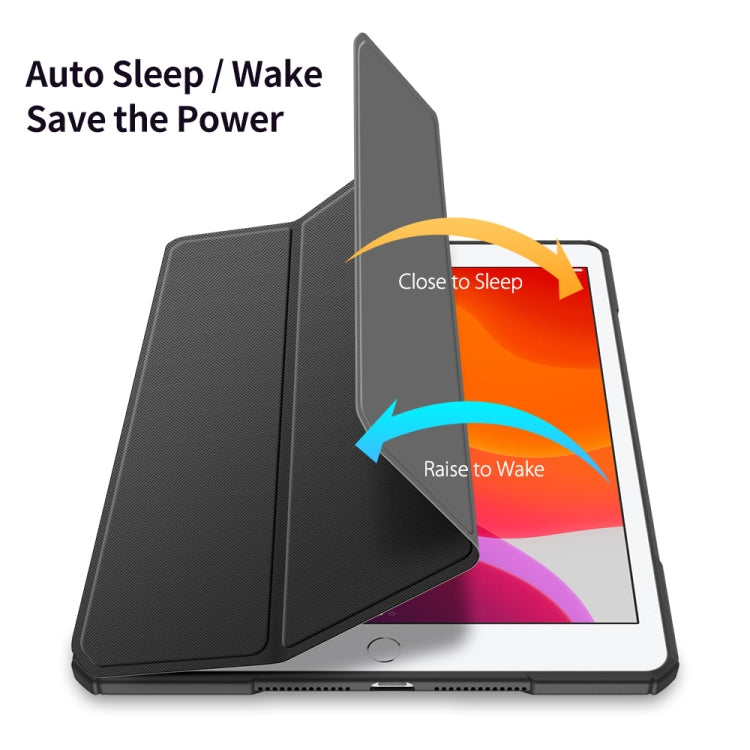 For iPad 10.2 2021 / 2020 / 2019 DUX DUCIS TOBY Series Shockproof PU Leather + PC + TPU Horizontal Flip Case with Holder & Pen Slot & Sleep / Wake-up Function(Black) - iPad 10.2 Cases by DUX DUCIS | Online Shopping South Africa | PMC Jewellery | Buy Now Pay Later Mobicred