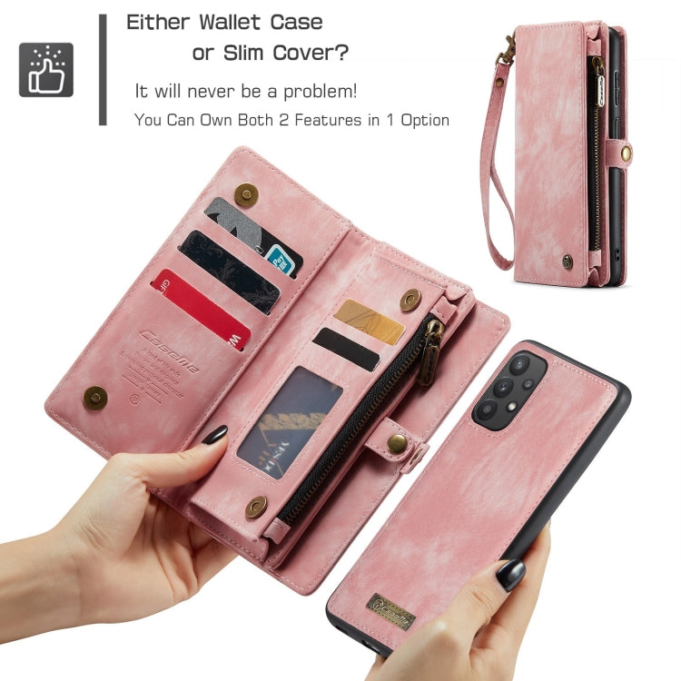 For Samsung Galaxy A32 5G CaseMe Detachable Multifunctional Horizontal Flip Leather Phone Case (Pink) - Galaxy Phone Cases by CaseMe | Online Shopping South Africa | PMC Jewellery | Buy Now Pay Later Mobicred