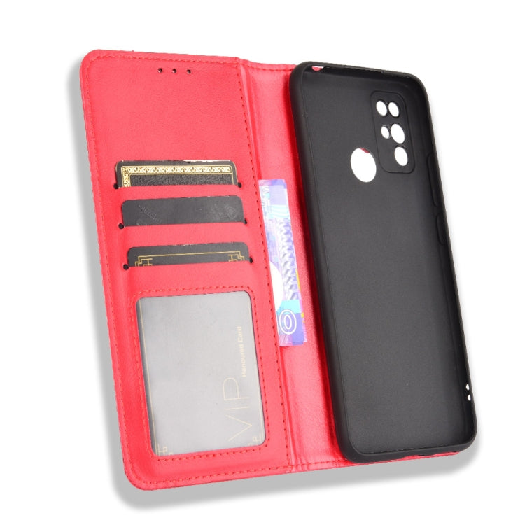 For Doogee X96 Pro Magnetic Buckle Retro Crazy Horse Texture Horizontal Flip Leather Case with Holder & Card Slots & Photo Frame(Red) - More Brand by PMC Jewellery | Online Shopping South Africa | PMC Jewellery | Buy Now Pay Later Mobicred