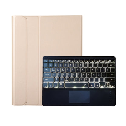 A126-AS For Huawei MatePad Pro 12.6 2021 Sheep Texture Ultra-thin Backlight Bluetooth Keyboard Horizontal Flip Leather Tablet Case with Holder & Touchpad(Gold) - Huawei Keyboard by PMC Jewellery | Online Shopping South Africa | PMC Jewellery