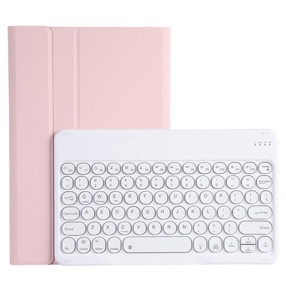 For Lenovo Pad Plus 11 inch TB-J607F / Tab P11 11 inch TB-J606F / Pad 11 inch YAM12 Backlight Style Lambskin Texture Detachable Round Keycap Bluetooth Keyboard Leather Tablet Case with Holder(Pink) - Lenovo Keyboard by PMC Jewellery | Online Shopping South Africa | PMC Jewellery