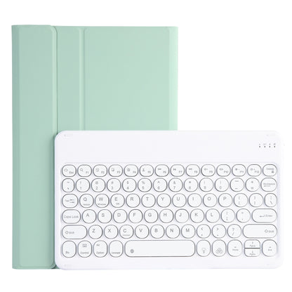 For Lenovo Pad Pro 11.5 inch 2021 TB-J716F / Tab P11 Pro 11.5 inch TB-J706F YAM13 Backlight Style Lambskin Texture Detachable Round Keycap Bluetooth Keyboard Leather Tablet Case with Holder(Light Green) - Lenovo Keyboard by PMC Jewellery | Online Shopping South Africa | PMC Jewellery