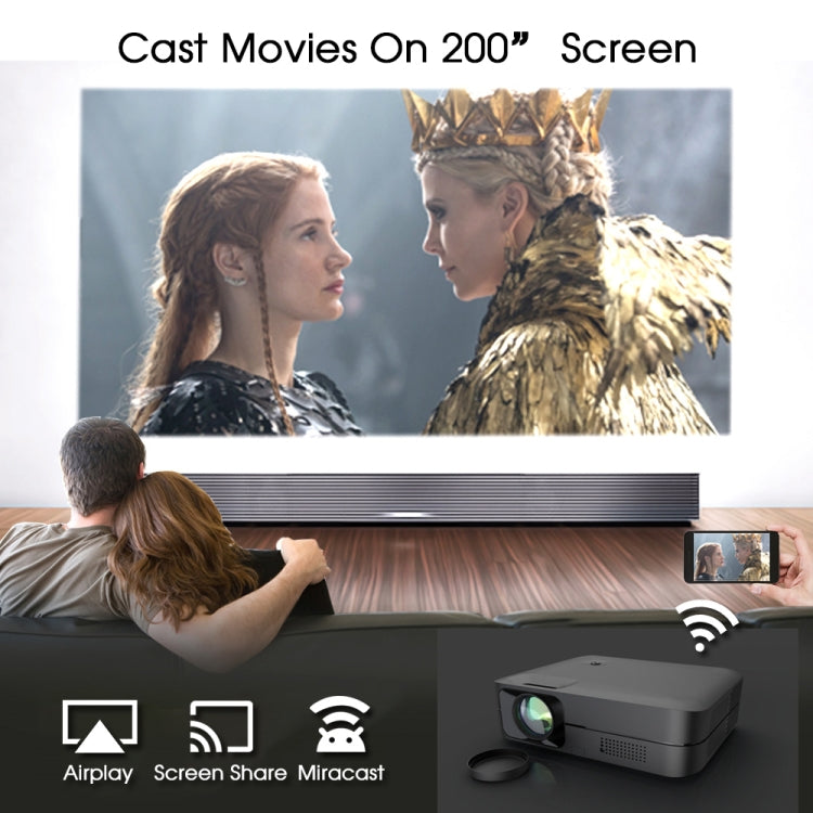 WEJOY L9 1920x1080P 400 ANSI Lumens Portable Home Theater LED HD Digital Projector, Android 6.0, 1G+8G, UK Plug - LED Projector by WEJOY | Online Shopping South Africa | PMC Jewellery | Buy Now Pay Later Mobicred