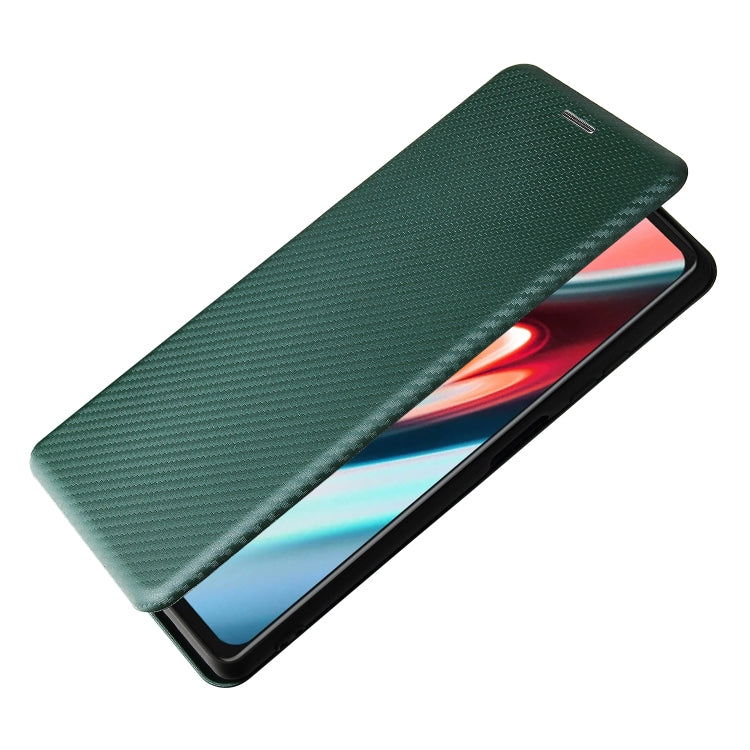 For Blackview A100 Carbon Fiber Texture Horizontal Flip TPU + PC + PU Leather Case with Card Slot(Green) - More Brand by PMC Jewellery | Online Shopping South Africa | PMC Jewellery | Buy Now Pay Later Mobicred