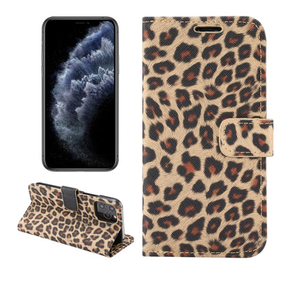 For iPhone 13 Leopard Pattern Horizontal Flip PC + PU Leather Case with Holder & Card Slots & Wallet(Yellow) - iPhone 13 Cases by PMC Jewellery | Online Shopping South Africa | PMC Jewellery