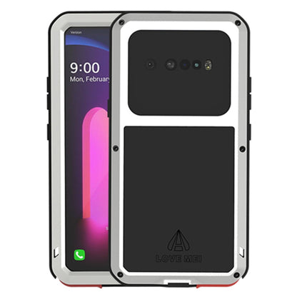 For LG V60 ThinQ 5G LOVE MEI Metal Shockproof Waterproof Dustproof Protective Case with Glass(Silver) - LG by LOVE MEI | Online Shopping South Africa | PMC Jewellery