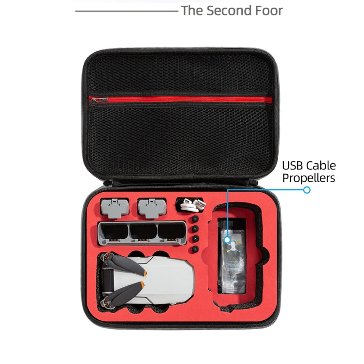 For DJI Mini SE Shockproof Carrying Hard Case Storage Bag, Size: 21.5 x 29.5 x 10cm(Grey + Red Liner) - Carry Cases & Bags by PMC Jewellery | Online Shopping South Africa | PMC Jewellery | Buy Now Pay Later Mobicred