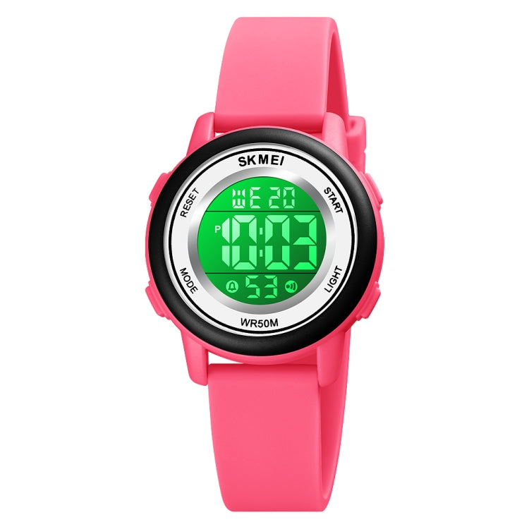 SKMEI 1721 Triplicate Round Dial LED Digital Display Luminous Silicone Strap Electronic Watch(Peach Red) - free shipping - PMC TechLife - Order now!
