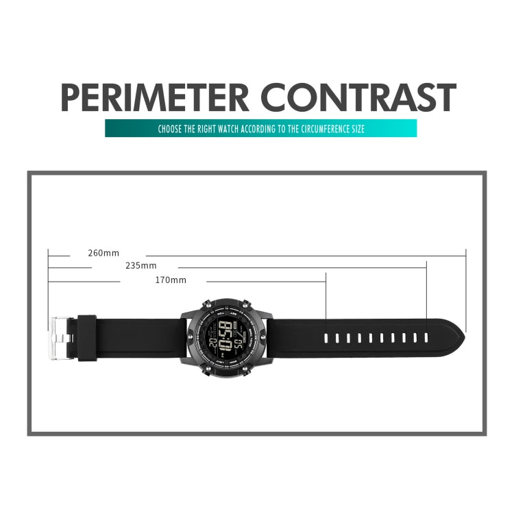 SKMEI 1762 Triplicate Round LED Dual Time Digital Display Waterproof Luminous Electronic Watch(Black) - free shipping - PMC TechLife - Order now!