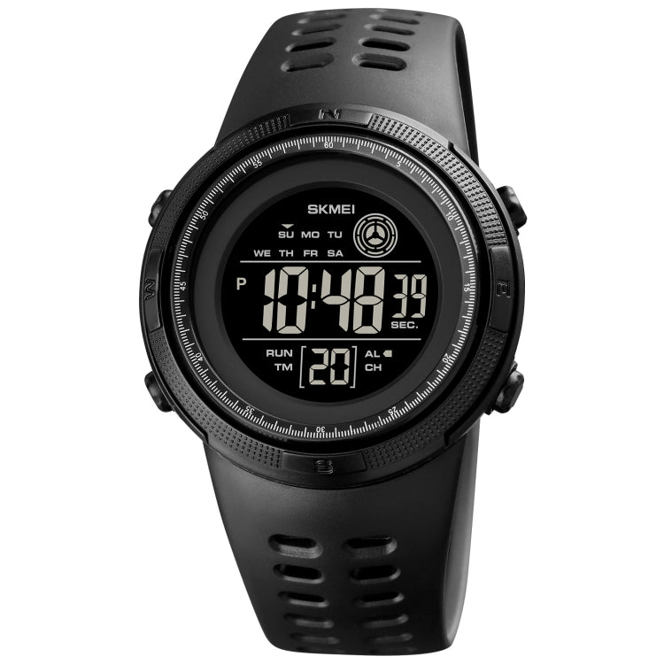 SKMEI 1773 Triplicate Round LED Dual Time Digital Display Colorful Backlight Electronic Watch(Black) - free shipping - PMC TechLife - Order now!