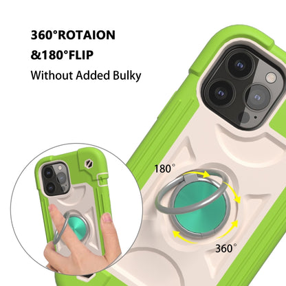 For iPhone 13 Shockproof Silicone + PC Protective Case with Dual-Ring Holder(Guava) - iPhone 13 Cases by PMC Jewellery | Online Shopping South Africa | PMC Jewellery | Buy Now Pay Later Mobicred