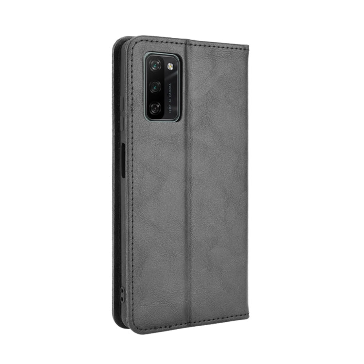 For Blackview A100 Magnetic Buckle Retro Crazy Horse Texture Horizontal Flip Leather Case with Holder & Card Slots & Photo Frame(Black) - More Brand by PMC Jewellery | Online Shopping South Africa | PMC Jewellery | Buy Now Pay Later Mobicred