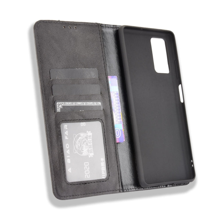 For Blackview A100 Magnetic Buckle Retro Crazy Horse Texture Horizontal Flip Leather Case with Holder & Card Slots & Photo Frame(Black) - More Brand by PMC Jewellery | Online Shopping South Africa | PMC Jewellery | Buy Now Pay Later Mobicred