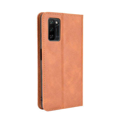 For Blackview A100 Magnetic Buckle Retro Crazy Horse Texture Horizontal Flip Leather Case with Holder & Card Slots & Photo Frame(Brown) - More Brand by PMC Jewellery | Online Shopping South Africa | PMC Jewellery | Buy Now Pay Later Mobicred