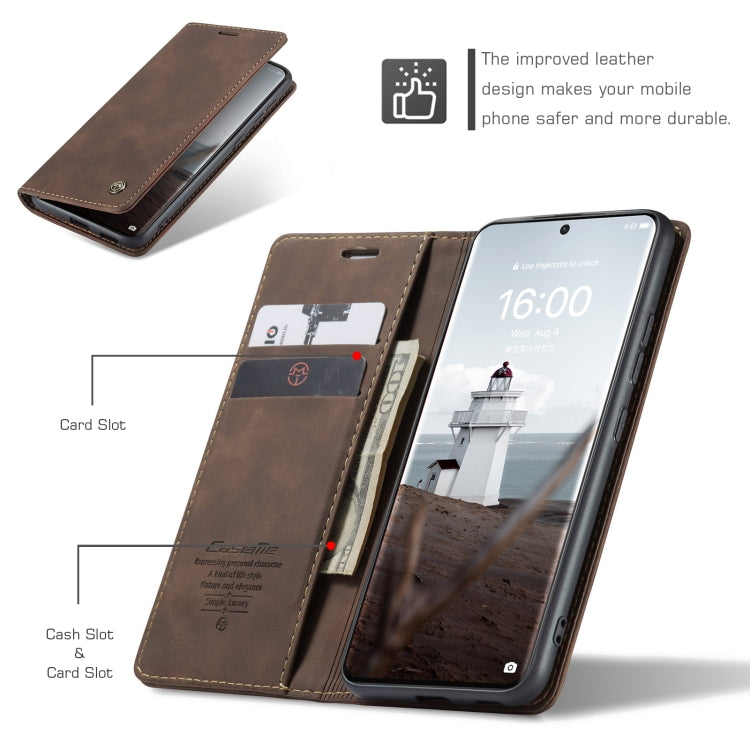 CaseMe 013 Multifunctional Horizontal Flip Leather Case with Holder & Card Slot & Wallet For Huawei P50 Pro(Coffee) - Huawei Cases by CaseMe | Online Shopping South Africa | PMC Jewellery | Buy Now Pay Later Mobicred