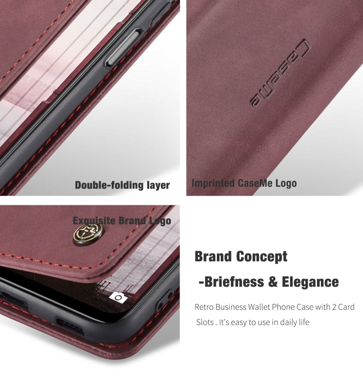 CaseMe 013 Multifunctional Horizontal Flip Leather Case with Holder & Card Slot & Wallet For Xiaomi Redmi Note 10 5G(Wine Red) - Xiaomi Cases by CaseMe | Online Shopping South Africa | PMC Jewellery | Buy Now Pay Later Mobicred