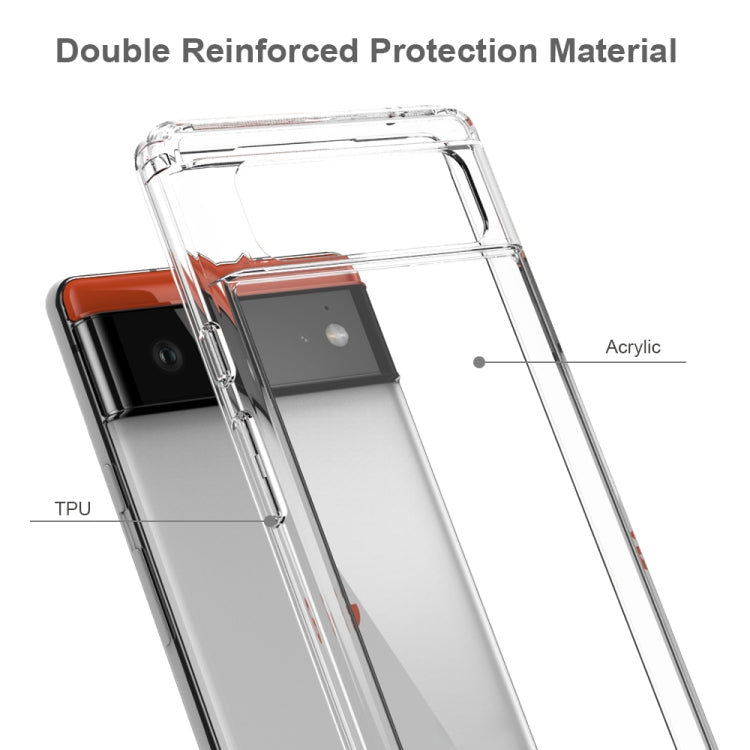 Shockproof Scratchproof TPU + Acrylic Protective Case For Google Pixel 6(Black) - Google Cases by PMC TechLife | Online Shopping South Africa | PMC TechLife | Buy Now Pay Later Mobicred