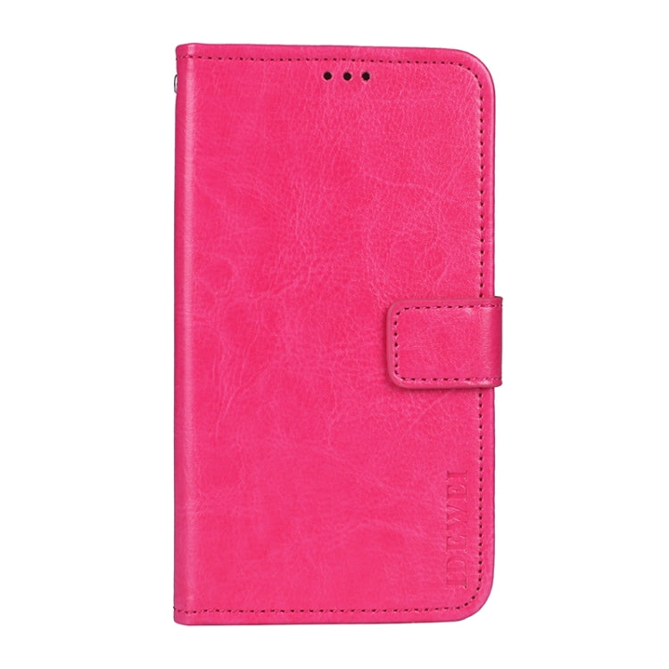 idewei Crazy Horse Texture Horizontal Flip Leather Case with Holder & Card Slots & Wallet For Tecno Spark 7P(Rose Red) - Tecno Cases by idewei | Online Shopping South Africa | PMC TechLife | Buy Now Pay Later Mobicred
