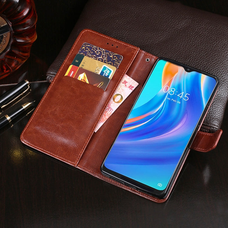 idewei Crazy Horse Texture Horizontal Flip Leather Case with Holder & Card Slots & Wallet For Tecno Spark 7P(Rose Red) - Tecno Cases by idewei | Online Shopping South Africa | PMC TechLife | Buy Now Pay Later Mobicred