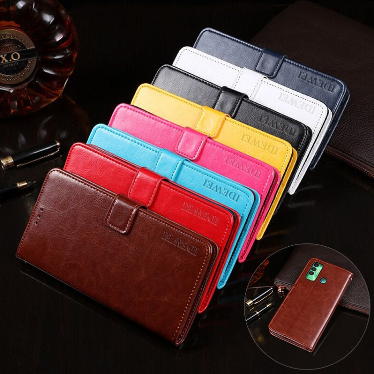 idewei Crazy Horse Texture Horizontal Flip Leather Case with Holder & Card Slots & Wallet For Tecno Spark 7P(Rose Red) - Tecno Cases by idewei | Online Shopping South Africa | PMC TechLife | Buy Now Pay Later Mobicred