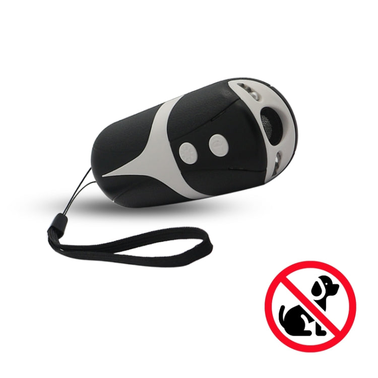 RC-534 Handheld Portable Ultrasonic Dog Repeller with LED Lights(Black + White) - Training Aids by PMC TechLife | Online Shopping South Africa | PMC TechLife | Buy Now Pay Later Mobicred