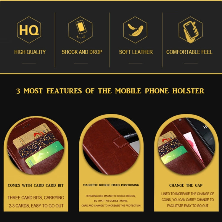 For Ulefone Armor 11 5G idewei Crazy Horse Texture Horizontal Flip Leather Case with Holder & Card Slots & Wallet(Brown) - More Brand by idewei | Online Shopping South Africa | PMC Jewellery | Buy Now Pay Later Mobicred