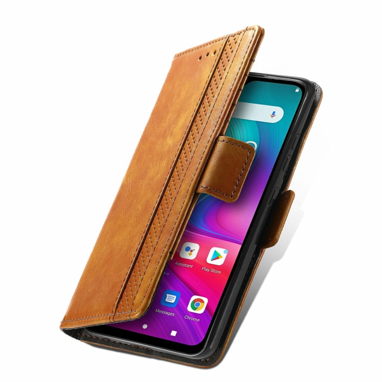 For Doogee X96 Pro CaseNeo Business Splicing Dual Magnetic Buckle Horizontal Flip PU Leather Case with Holder & Card Slots & Wallet(Khaki) - More Brand by PMC Jewellery | Online Shopping South Africa | PMC Jewellery | Buy Now Pay Later Mobicred