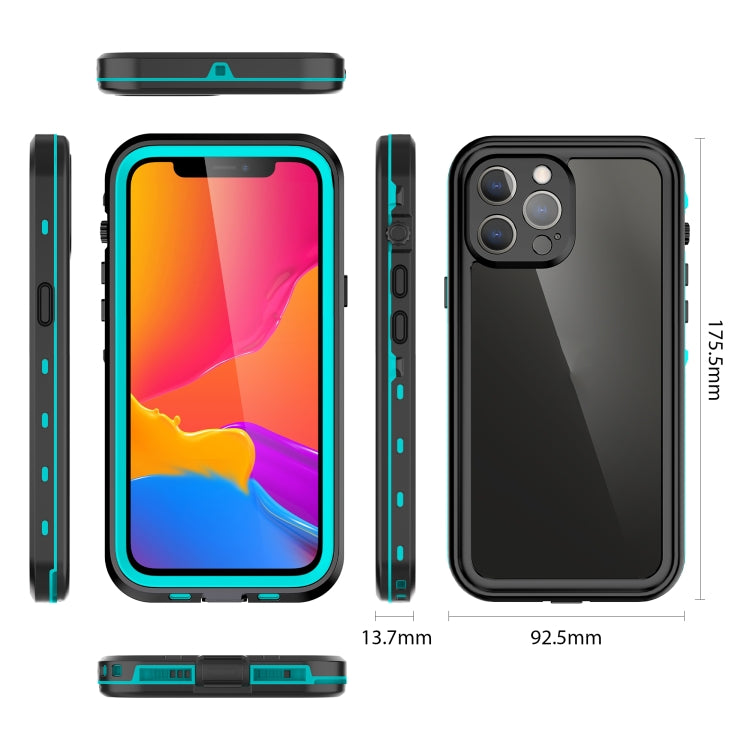 For iPhone 13 Pro Max RedPepper Transparent Dot Shockproof Waterproof PC + TPU Protective Case  (Blue) - iPhone 13 Pro Max Cases by RedPepper | Online Shopping South Africa | PMc TechLife | Buy Now Pay Later Mobicred