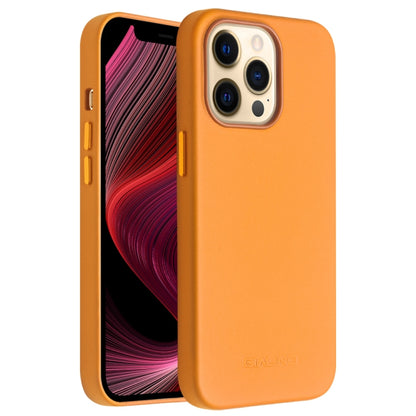 For iPhone 13 Pro QIALINO Nappa Cowhide MagSafe Magnetic Protective Case (Orange) - iPhone 13 Pro Cases by QIALINO | Online Shopping South Africa | PMC Jewellery | Buy Now Pay Later Mobicred